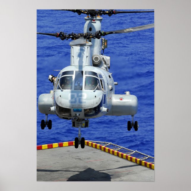 Affiches Un hélicoptère CH-46E Sea Knight (Devant)