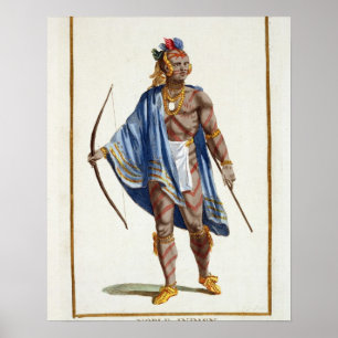 Affiches Un Indien noble de la nation d'Ottawa, 1780 (colou