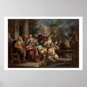 Affiches Un intermède musical sur un patio (paires avec