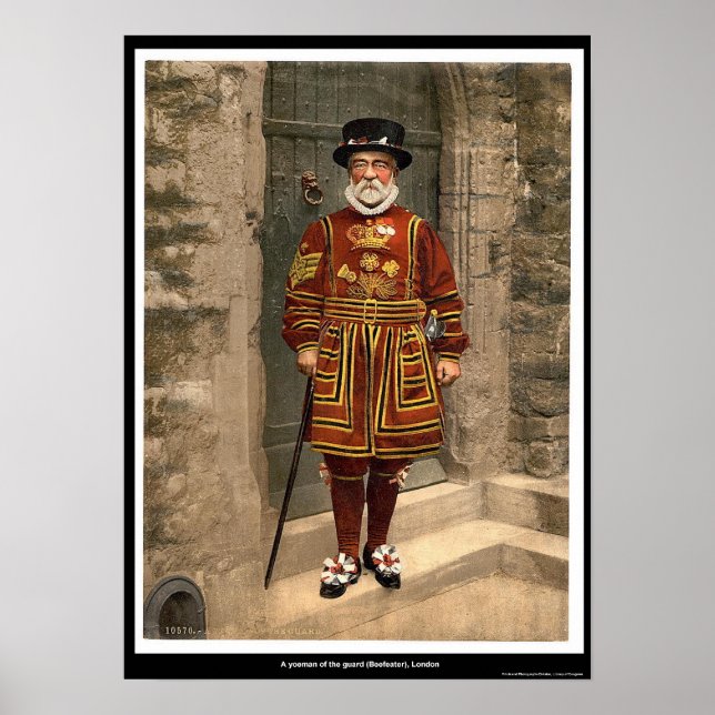 Affiches Un jeune de la Garde (Beefeater), Londres, Anglete (Devant)