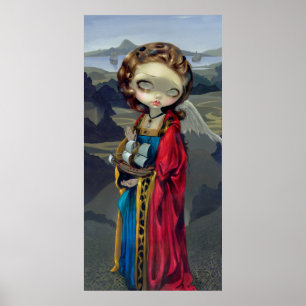 Affiches Un lowbro gothique d'icône d'ange d'IMPRESSION