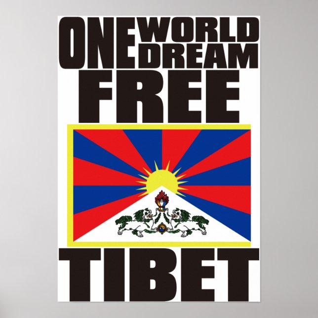 AFFICHES UN MONDE UN RÊVE TIBET LIBRE (Devant)