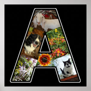 Affiches Un Monogramme Créez Votre Propre Collage De 6 Phot