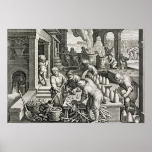 Affiches Un moulin de sucre et la production du sucre