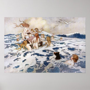 Affiches Un nouveau bébé aquatique par Warwick Goble