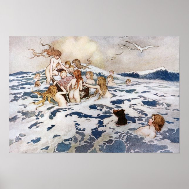 Affiches Un nouveau bébé aquatique par Warwick Goble (Devant)