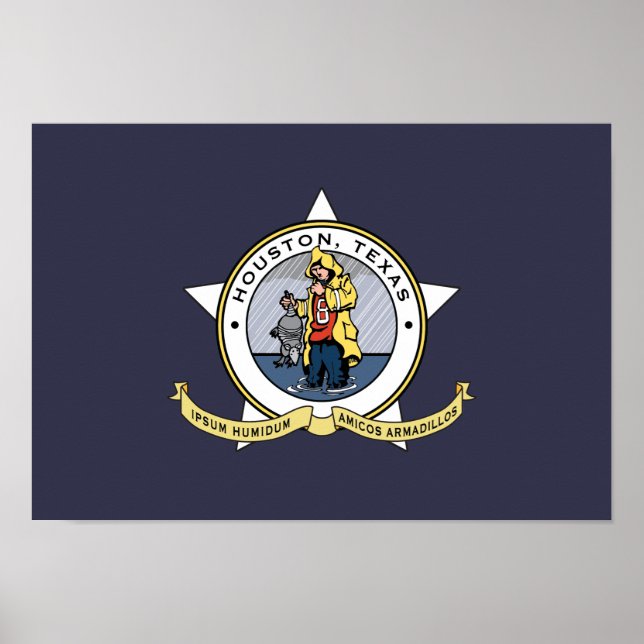 Affiches Un nouveau drapeau pour Houston (Devant)