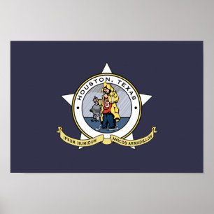 Affiches Un nouveau drapeau pour l'affiche de Houston