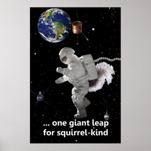 Affiches Un petit pas pour le genre écureuil