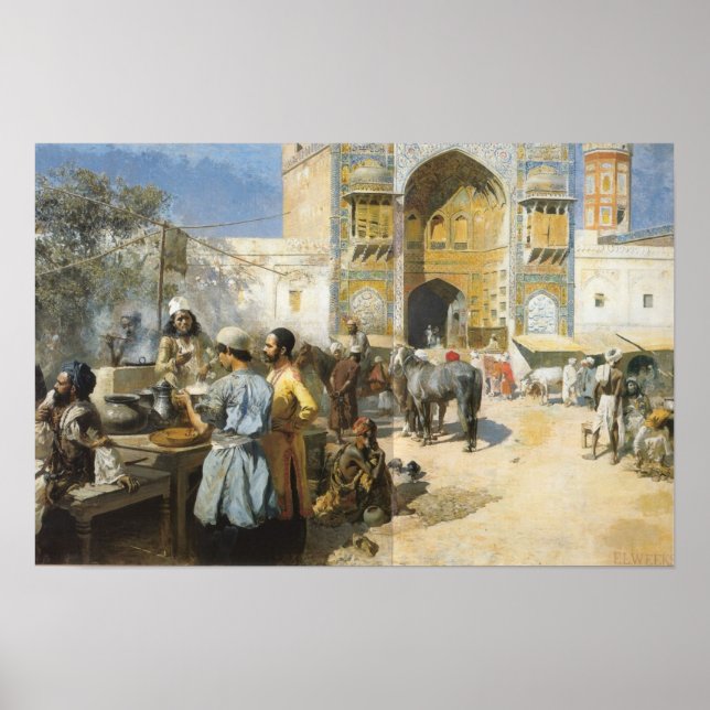 Affiches Un Restaurant En Plein Air, Lahore (Devant)