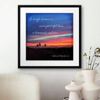 "Un rêve unique" Citation Orange & Blue Sunrise Ph