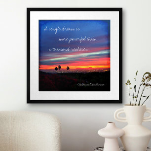 Affiches "Un rêve unique" Citation Orange & Blue Sunrise Ph