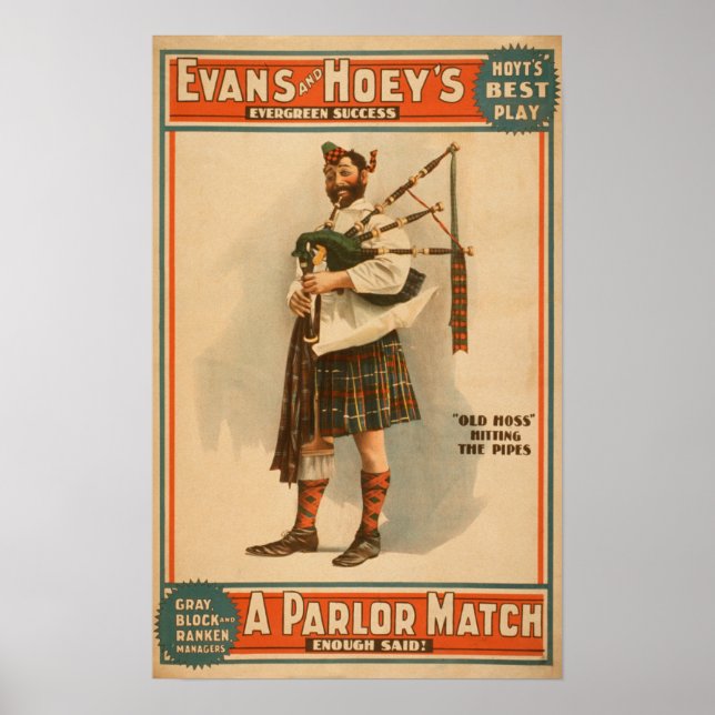 Affiches Un salon Match "Old Hoss" Scottish Bagpiper (Devant)