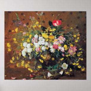 Affiches Un vase d'affiche de fleurs