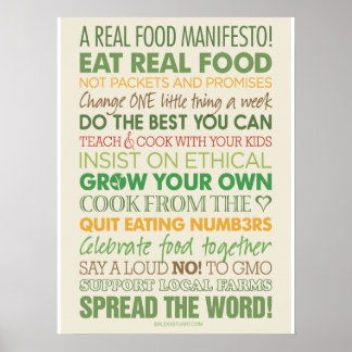 Affiches Un véritable manifeste alimentaire
