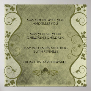 Affiches UN VIEUX MARIAGE IRLANDAIS Bénit Distressed Damask