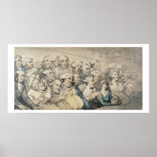 Affiches Une assistance au théâtre de ruelle de Drury