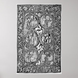 Affiches Une copie de Psalter de la Reine Melisende de dos