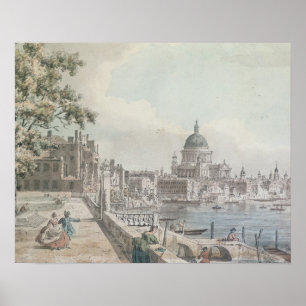 Affiches Une copie d'une partie du dessin de Canaletto, de
