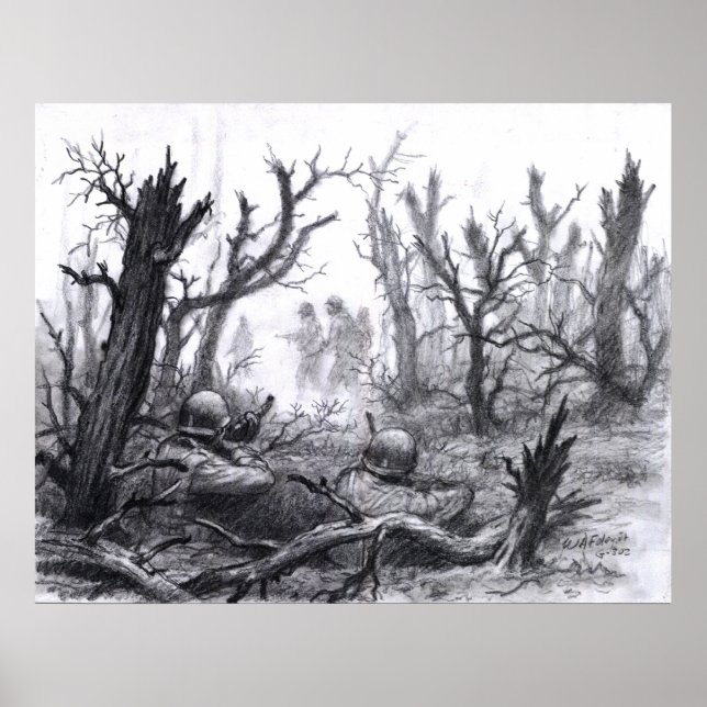 Affiches Une embuscade dans une patrouille allemande (Devant)