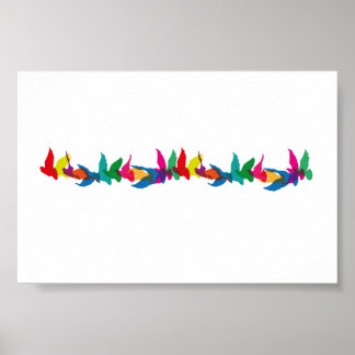 Affiches Une envolée colorée de fantaisie