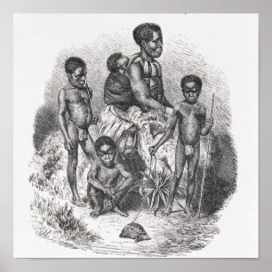 Affiches Une famille de zoulou de l'histoire de l'humanité