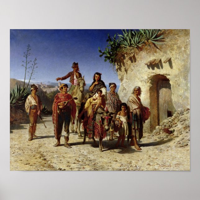 Affiches Une famille tzigane sur la route, vers 1861 (Devant)