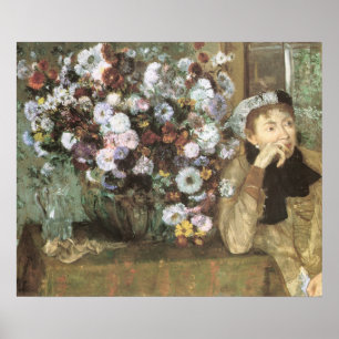 Affiches Une femme aux chrysanthèmes par Edgar Degas
