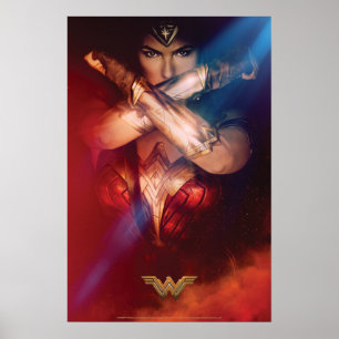 Affiches Une Femme Merveilleuse Blocage Avec Des Bracelets