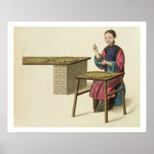 Affiches Une femme préparant le thé, plaquent 21 'du