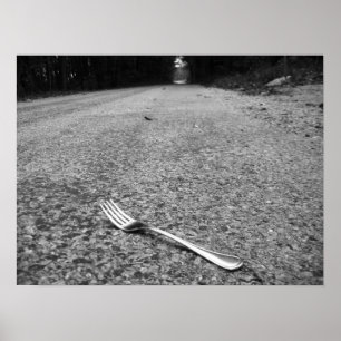 Affiches Une fourche sur la route