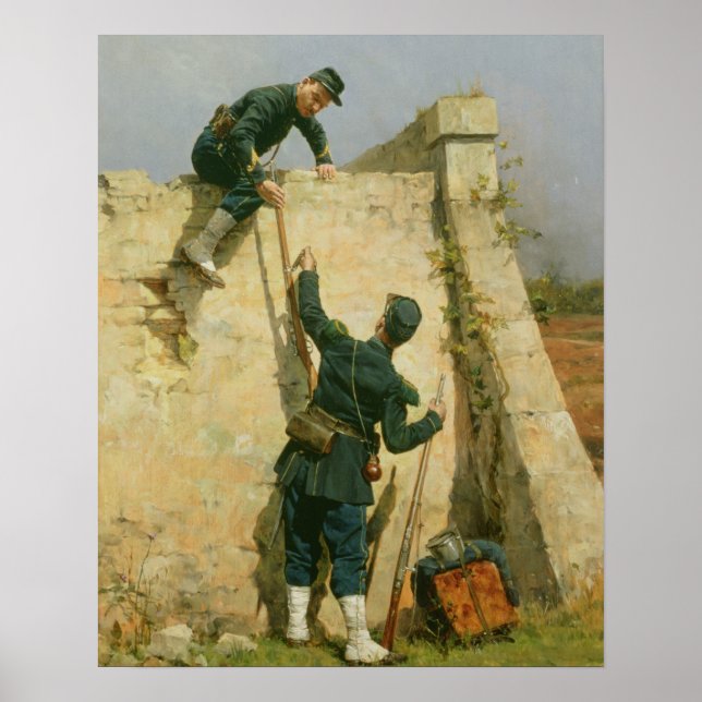 Affiches Une fuite rapide (huile sur panneau) (Devant)