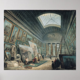 Affiches Une galerie de musée avec l'art romain antique
