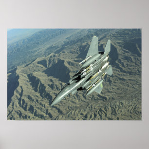 Affiches Une grève Eagle de l'Armée de l'Air d'USA F-15E
