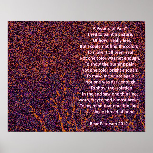 Affiches Une image de la douleur (Devant)