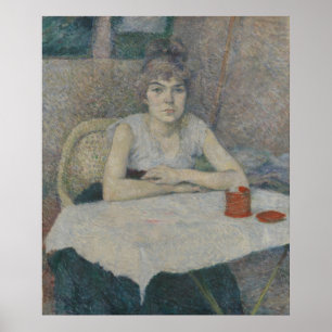 Affiches Une jeune femme à la table Toulouse-Lautrec