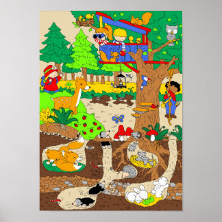 Affiches Une journée dans la forêt