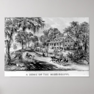 Affiches Une Maison Sur Le Mississippi Imprimer