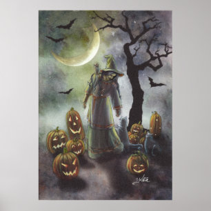 Affiches Une marche brumeuse à Halloween.