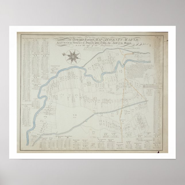 Affiches Une nouvelle carte correcte du marais Hackney, 174 (Devant)