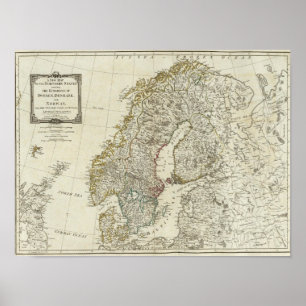 Affiches Une nouvelle carte des états du nord