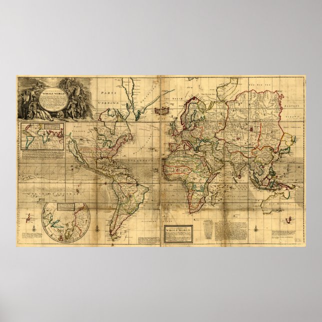 Affiches Une nouvelle carte du monde entier (Devant)