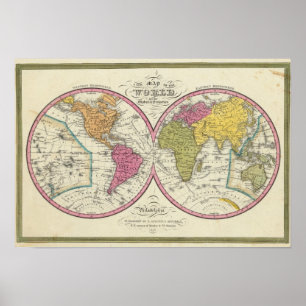 Affiches Une nouvelle carte du monde sur la projection