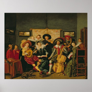 Affiches Une partie musicale, c.1625