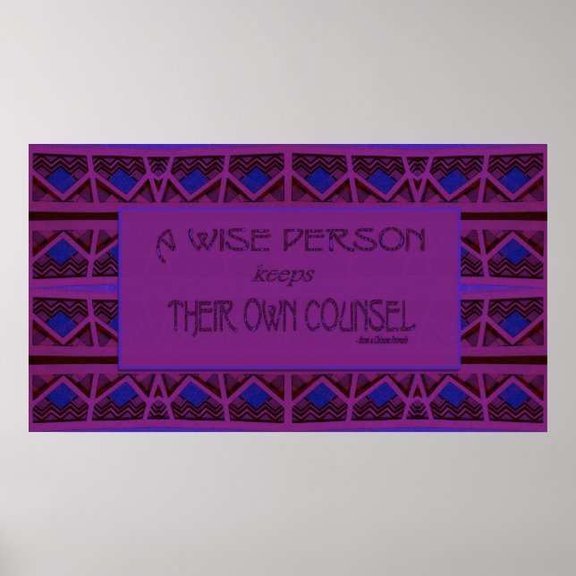 Affiches Une Personne Sage Garde Son Propre Avocat (Devant)