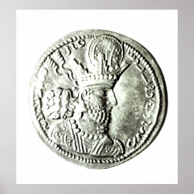 Affiches Une pièce représentant le profil de Shapur II, (Devant)