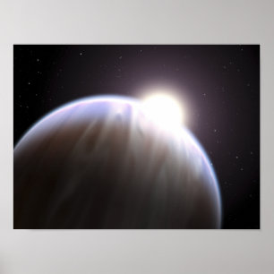 Affiches Une planète extrasolar avec son étoile de parent