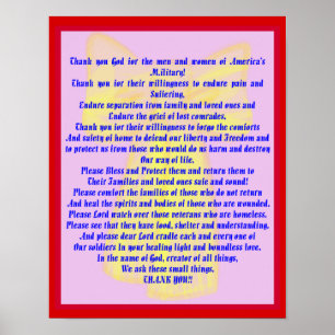 Affiches Une Prière Pour Nos Soldats