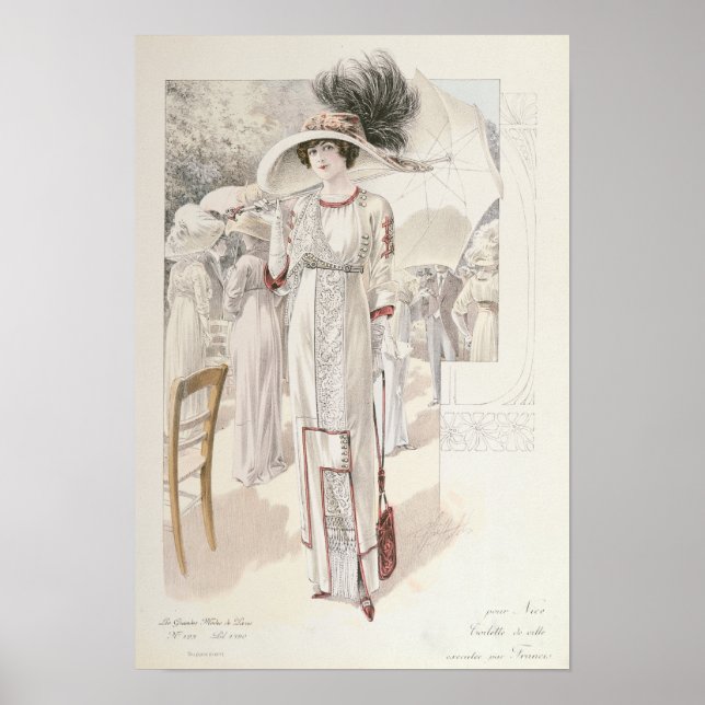 Affiches Une robe de ville, des Grandes Modes de Paris (Devant)