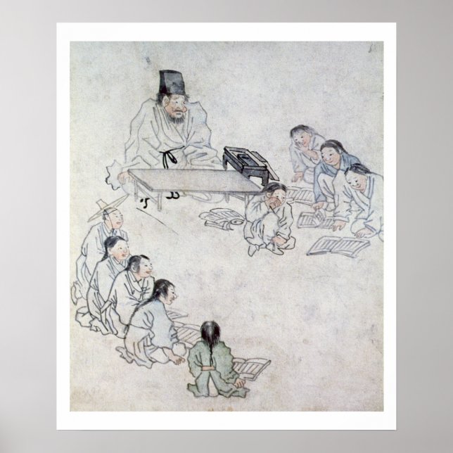 Affiches Une salle de classe confucianiste (Sodang) (impres (Devant)
